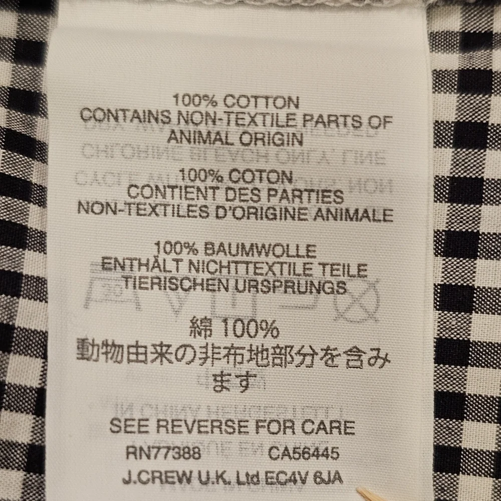 J. Crew Monochrome Ruffled Cotton Shirt - Picture 5 of 6